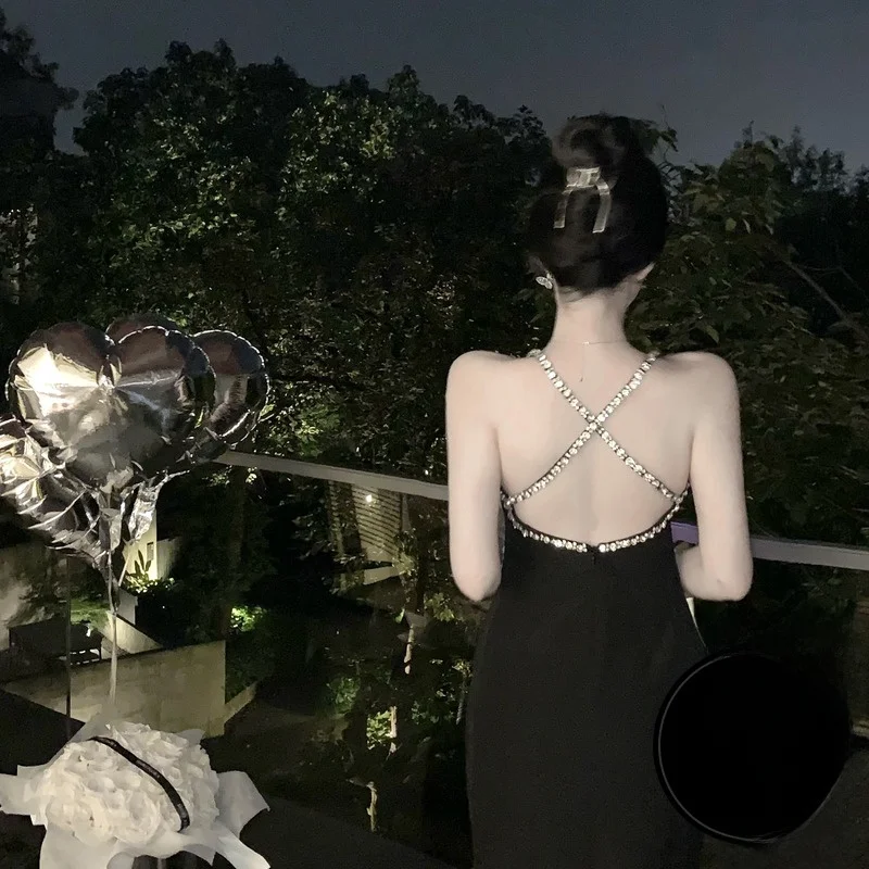 

Kubiliv Monica's Secret Cross Ba Diamond Chain Dr Slimming oulderl Summer Dr for Young Women Casual Wear