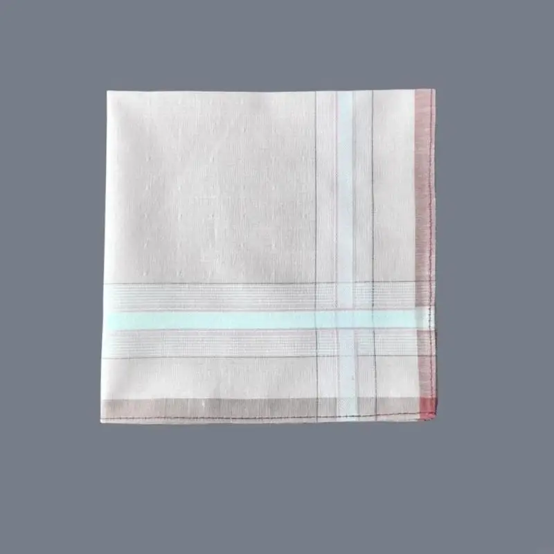 N5KB 29x29cm Plain Handkerchief for Male Casual Use Pocket Cloth Soft Breathable Square Handkerchief Towel for AllAges 6PCS