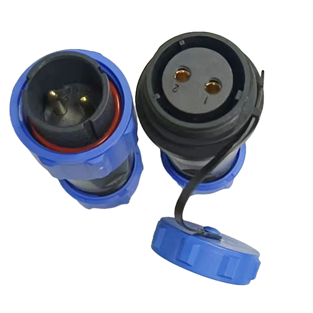 Enhanced SP21 4pin Pair Panel Mount Waterproof Connector Socket Wire Connector 30A for Lighting and Communications