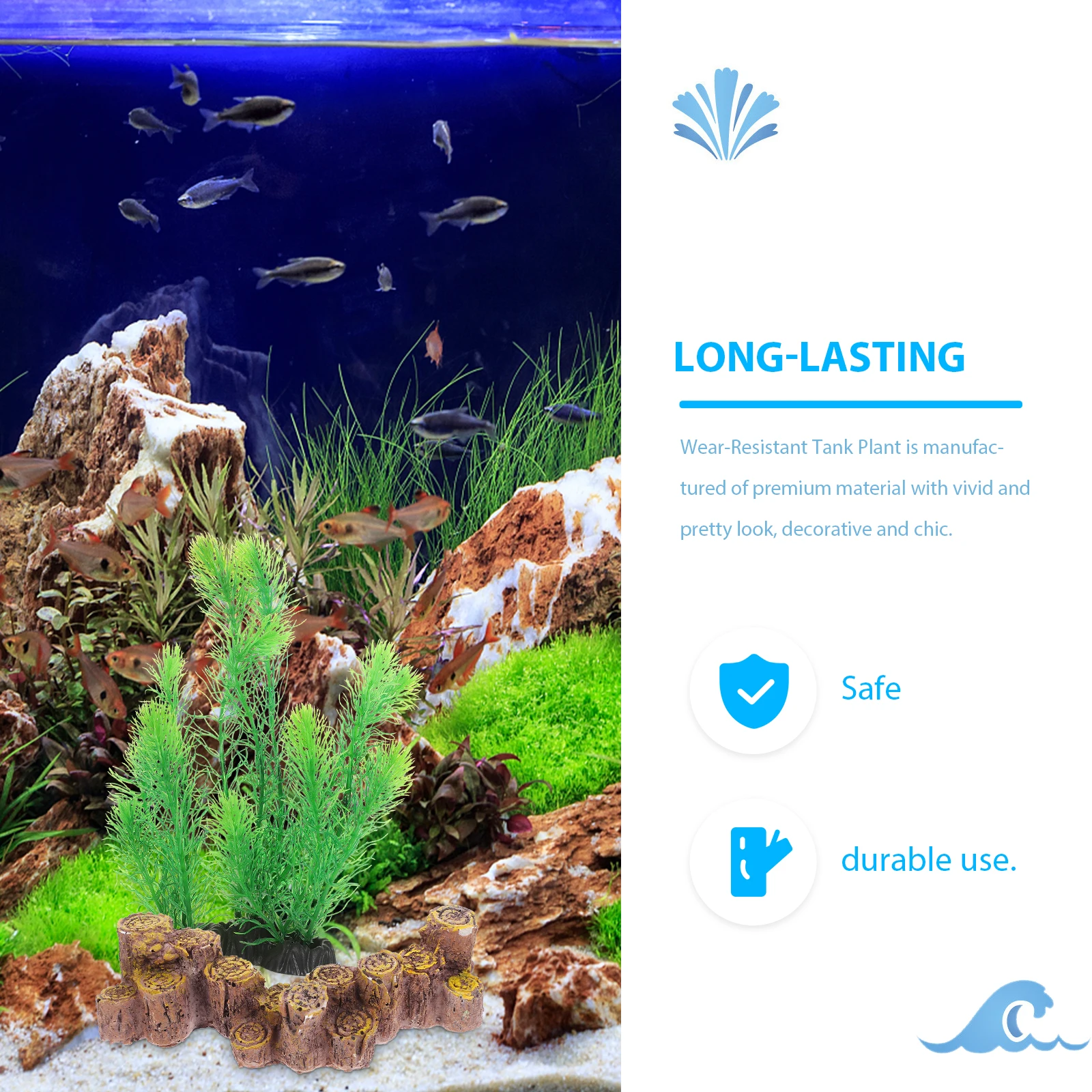 

Simulation Hornwort Realistic Shape Fish Tank Aquarium Grass Water Plants L scape Decor Home Underwater Grass Pet