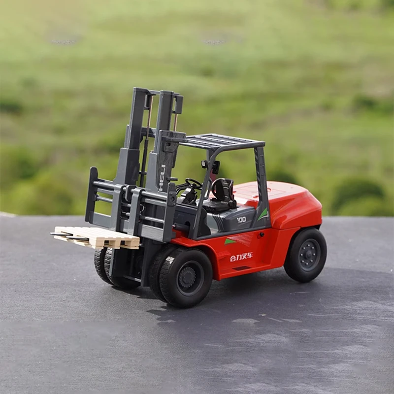 1:25 Heli G سلسلة 3T بطارية رافعة شوكية التوازن الثقيلة رافعة شوكية آلات دييكاست سبيكة نموذج جمع شاحنة عرض لعبة هدية