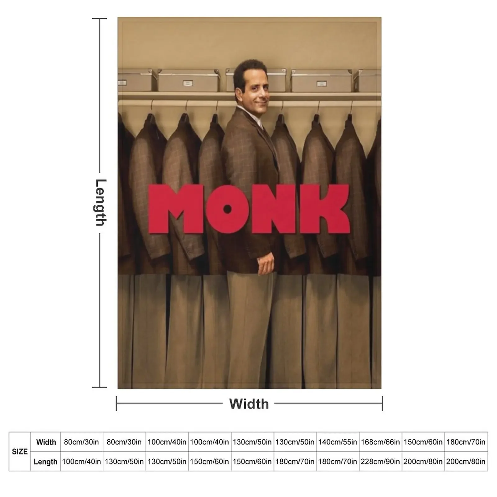 Adrian Monk Throw Blanket Cute Plaid For Sofa Thin for winter Sofa Blankets