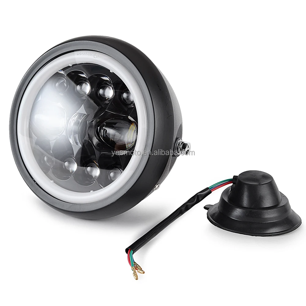 

alone Motorcycle 7.5 Inch LED Headlight for Harley Chopper Bobber Street Tracker