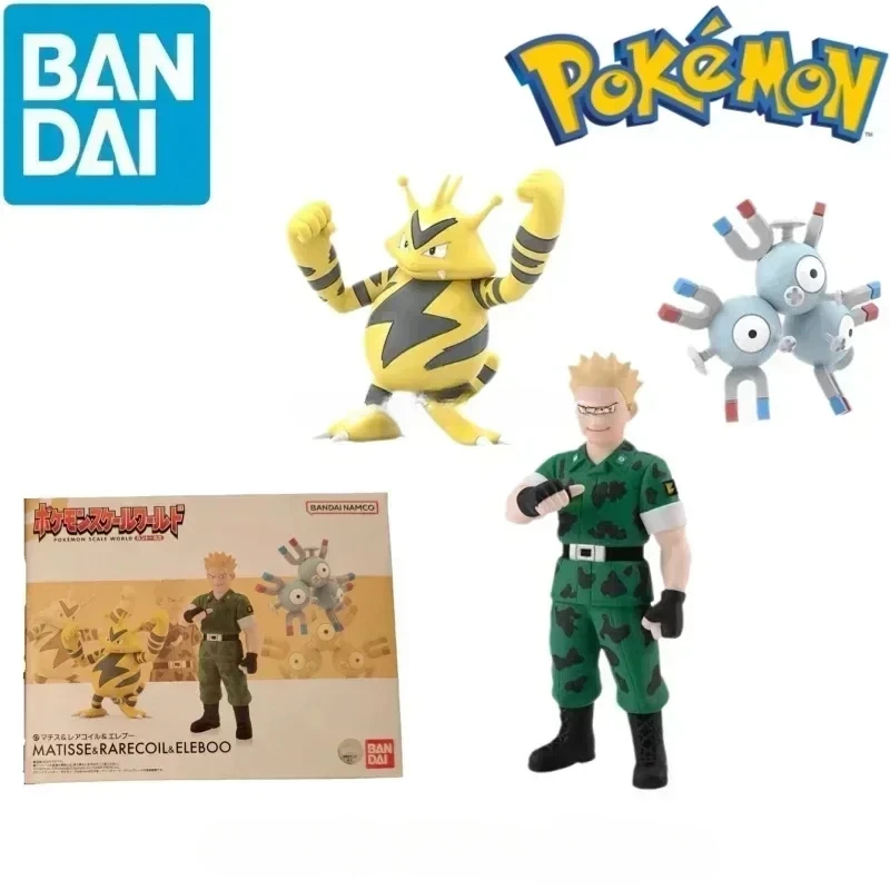 

Bandai Original Shokugan POKEMON Scale World Kanto Region Lt. Surge Magneton Electabuzz Аниме Фигурки Игрушки для детей Подарок