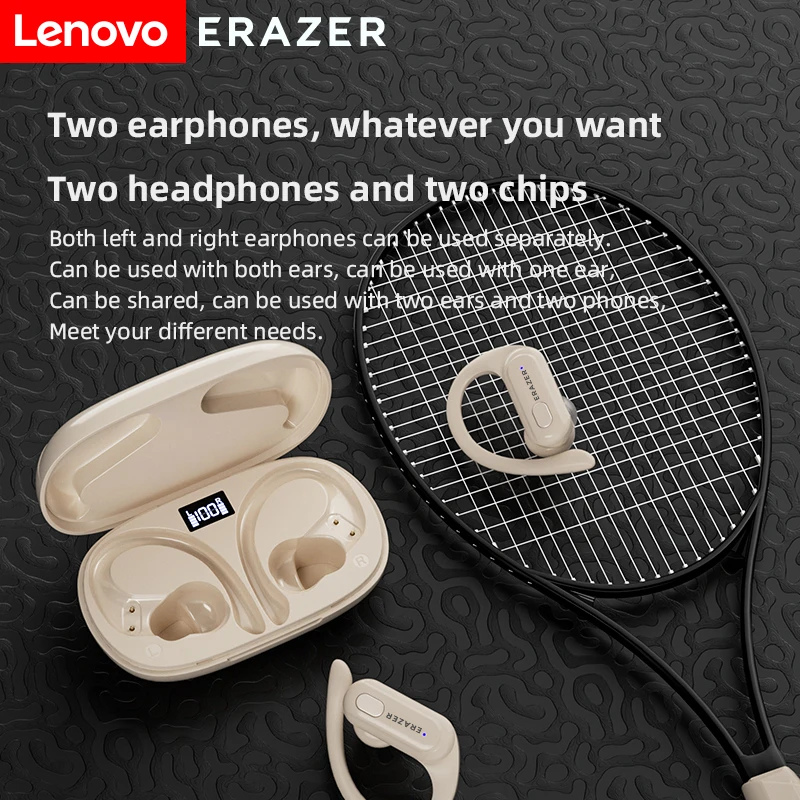 

Lenovo ERAZER XT60 PRO Wireless Headphones Sports Earphones Bluetooth 5.3 Waterproof Headsets Noise Reduction HiFi Stereo Sound