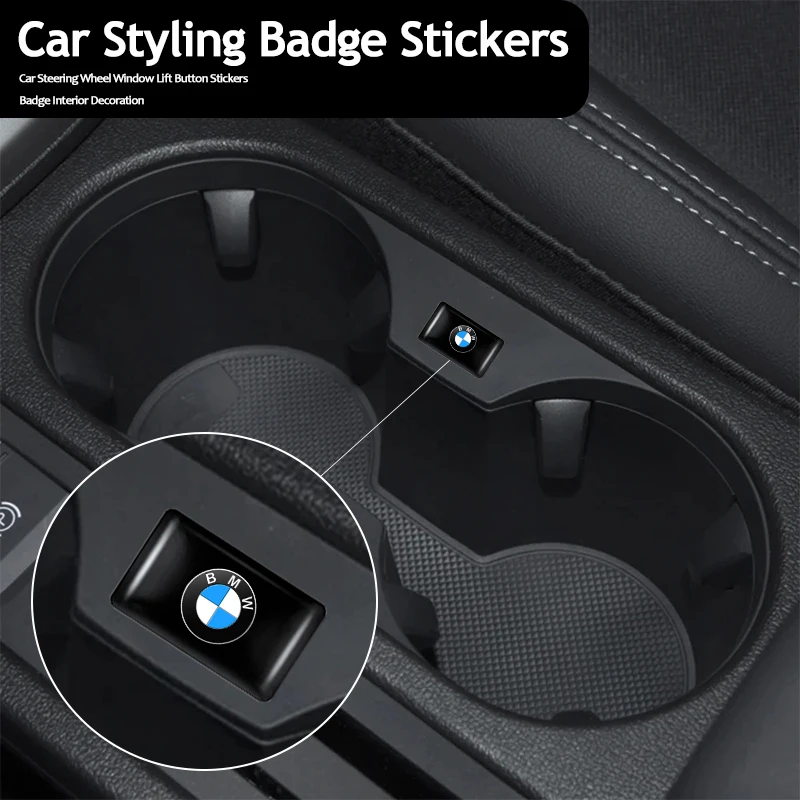 Car Interior Stickers Window Lift ButtonSteering Wheel Badge Decoration For BMW Performance E60 E87 X7 E91 E28 X3 X1 X2 X4 X5 X6