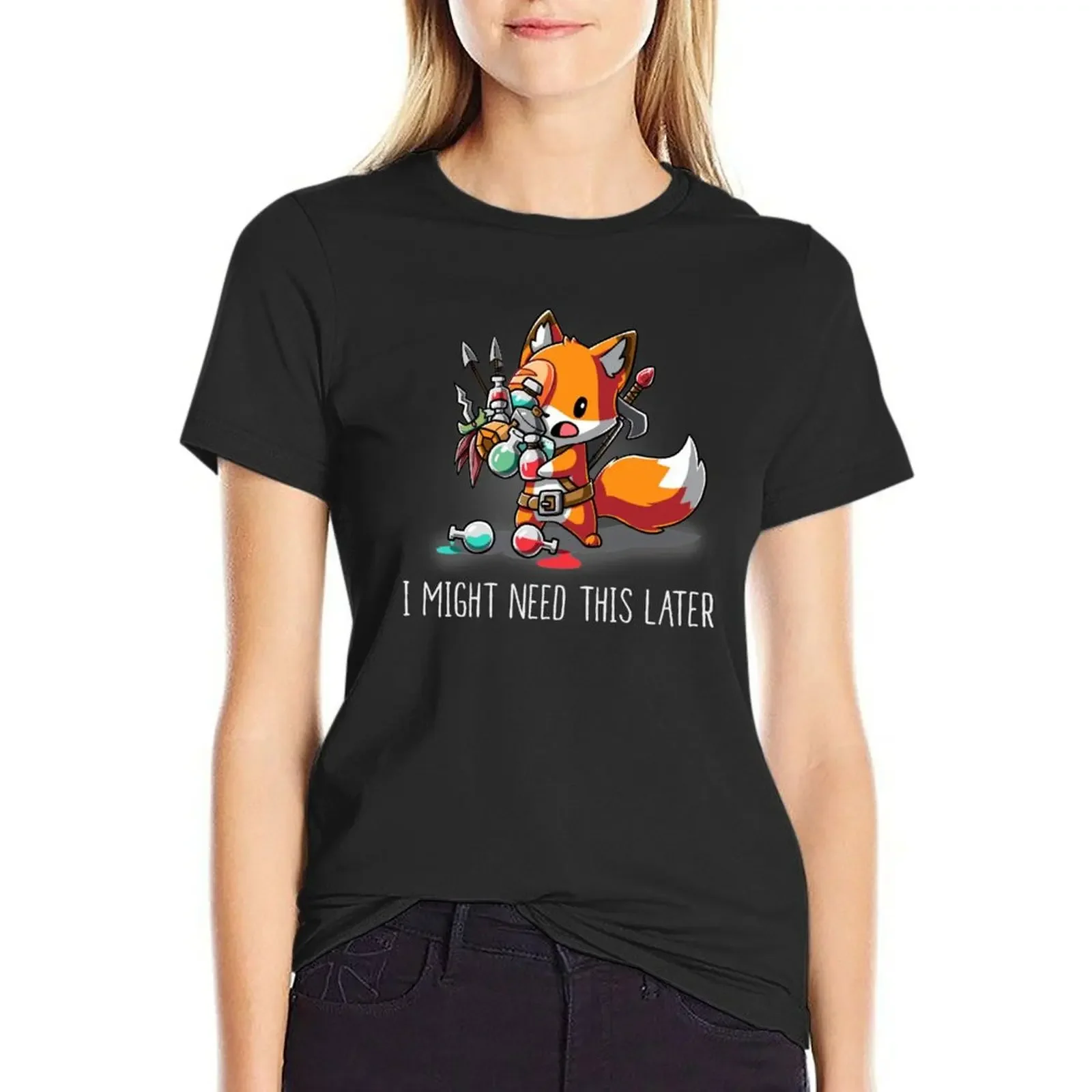 

I Might Need This Later T-Shirt Blouse customs lady clothes cute tops oversized t shirts for Women