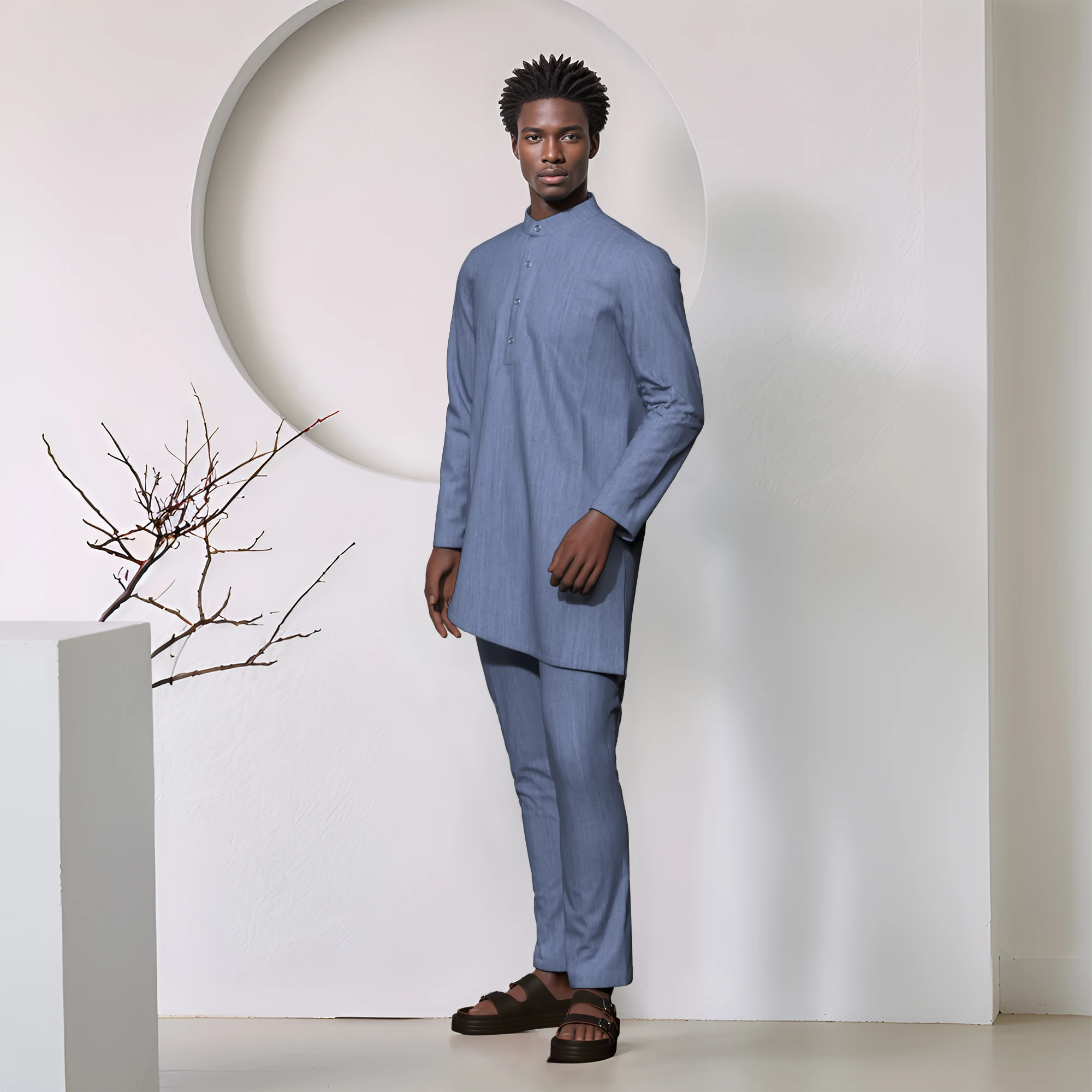 

African Dashiki Men's Long Shirts+Trousers Pant Sets Ankara Fashion Male Groom Suits Party Clothes Custom Made WYNX2261