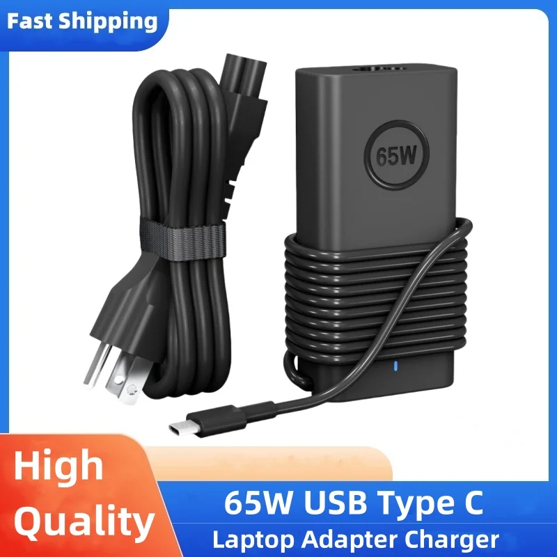65W USB Type C Laptop Adapter Charger for Dell Latitude 7420 7370 7275 5285 5420 5520 7320 7410 5179 7390 5290 5320 Power Cord
