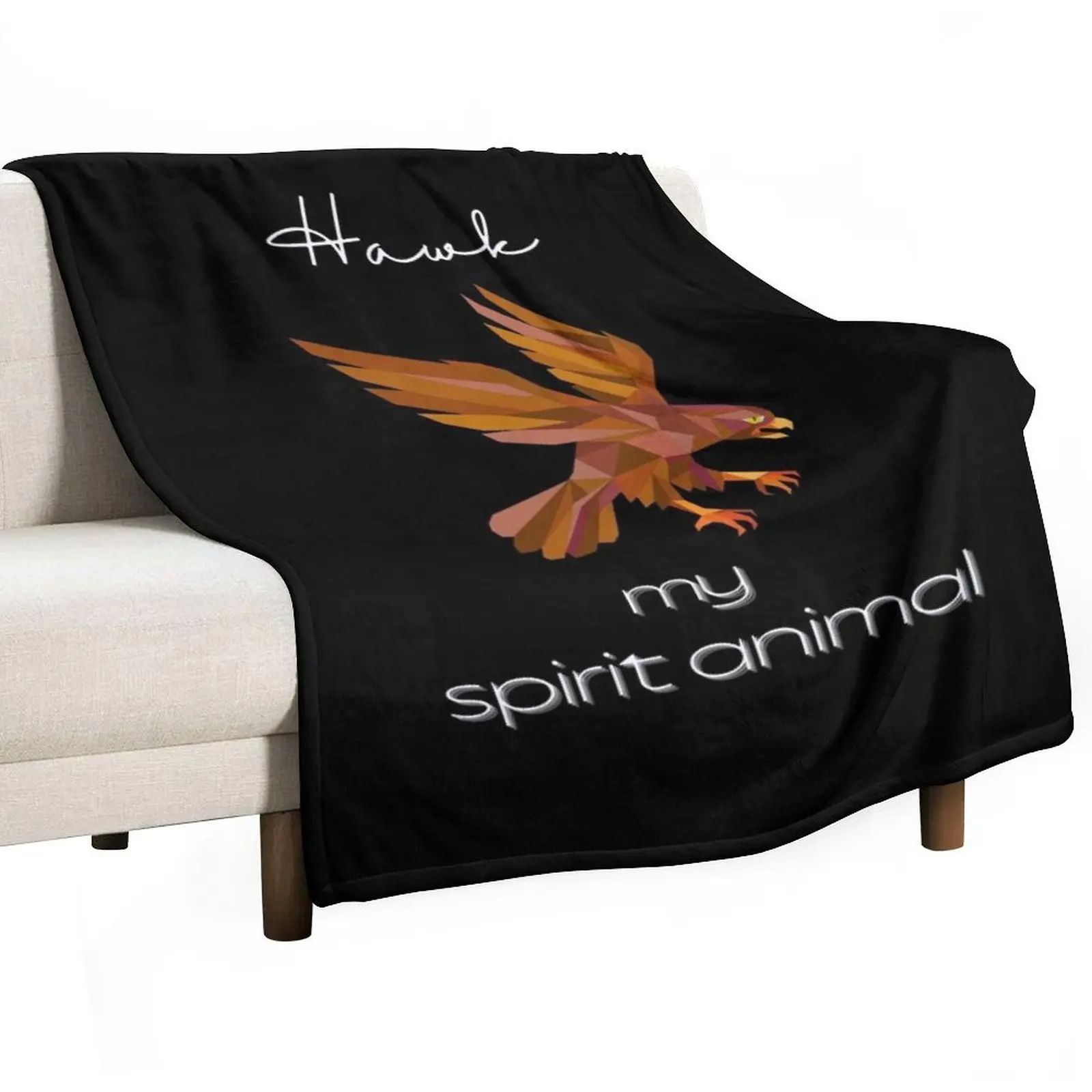 Hawk totem spirit animal Framed Print Throw Blanket Breathable Lightweight Blanket for Adults Kids