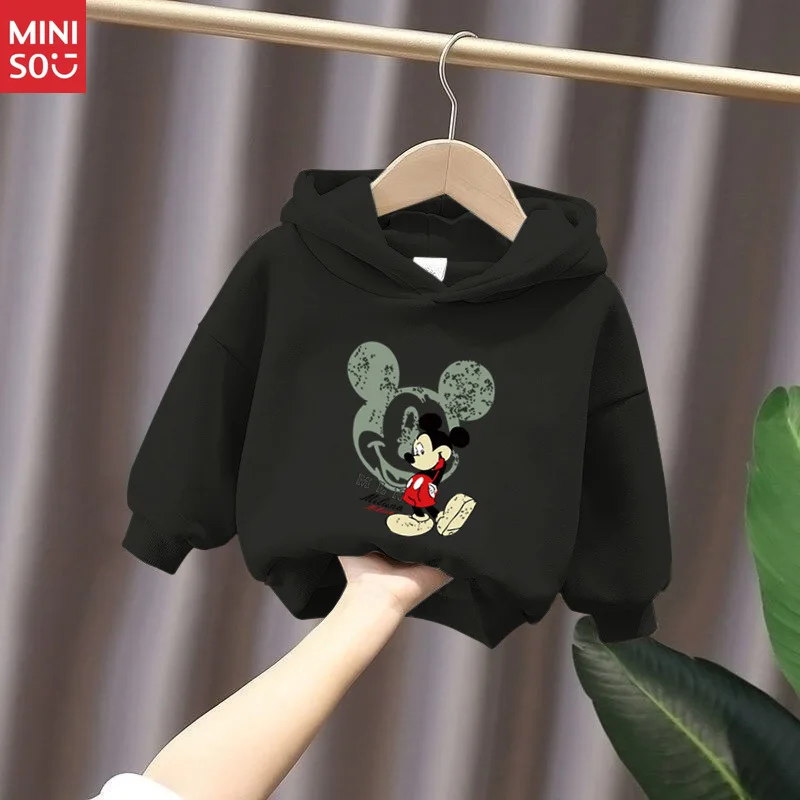 سترة بغطاء رأس من الصوف لجميع الأغراض للأطفال من مينيسو |   بلوفر شتوي مريح للأولاد والبنات والأطفال