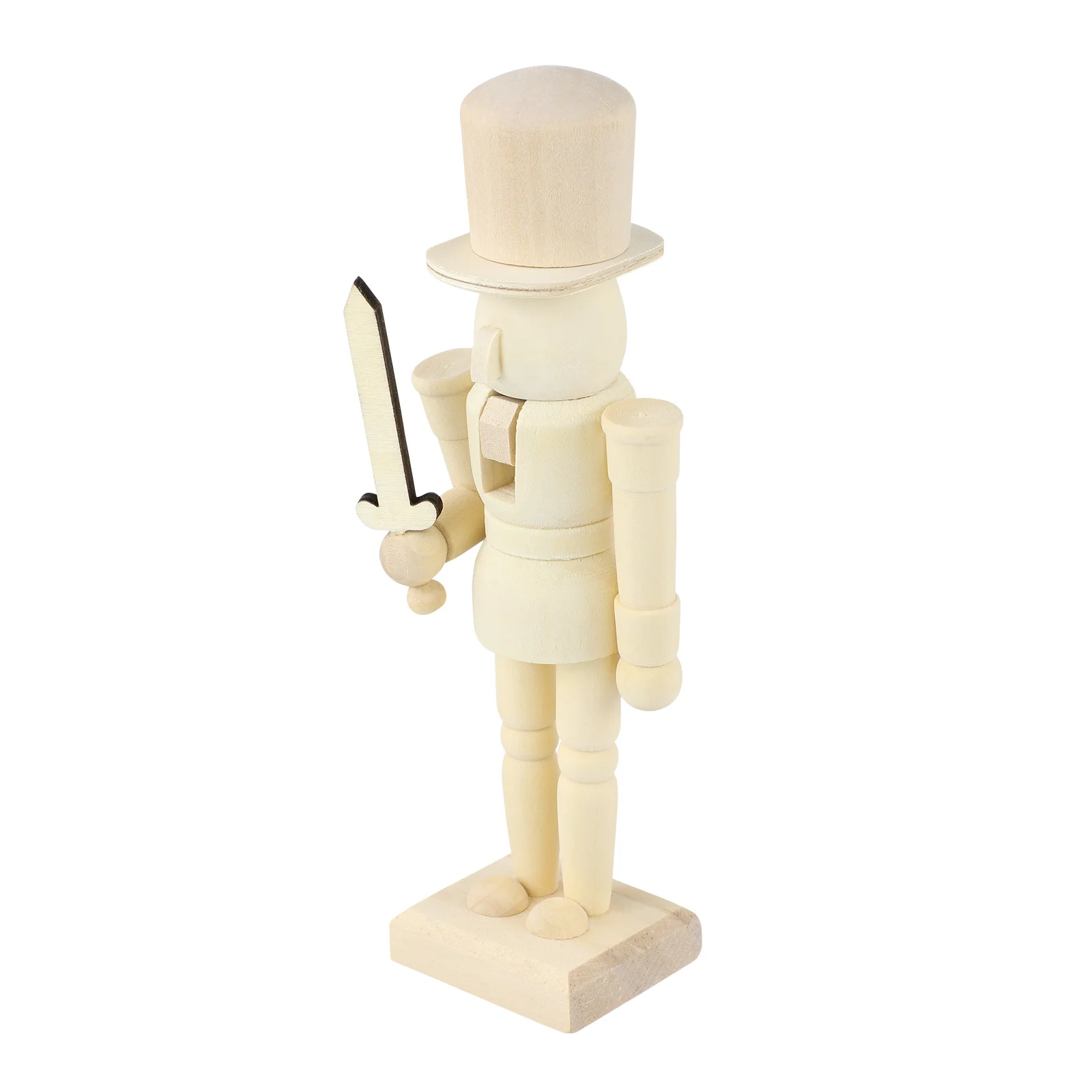 

DIY Unpainted Nutcracker Soldier Ornament Made of Premium Wood for Christmas Decorations Home Interior Charm Enhancement