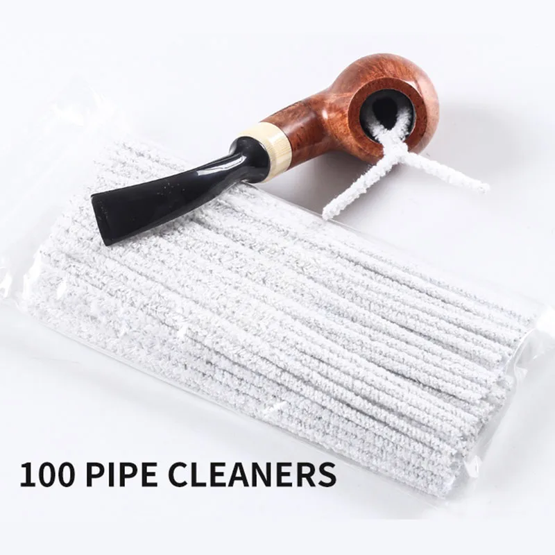 100pcs Pipe Cleaners Smoking Tobacco Smoking Pipe Cleaning Wood Pipe Smoking Pipe Clean Accessory Cleaner Tool