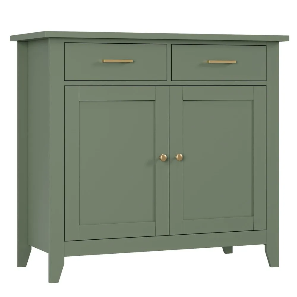 Farmhouse Kitchen Storage Cabinet Small Buffet Coffee Bar Green