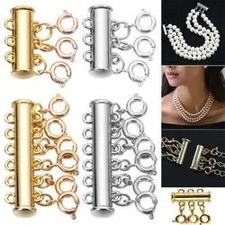 Multi Strands Bracelet Jewelry Accessories Tube Lock Connectors Slide Clasp Lock Jewelry Clasps Necklace Spacer Clasp