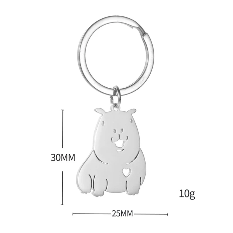 Cute Cartoon Animal Keychain Couple Lovers Keyring Lovely Pendant Key Chain Gift