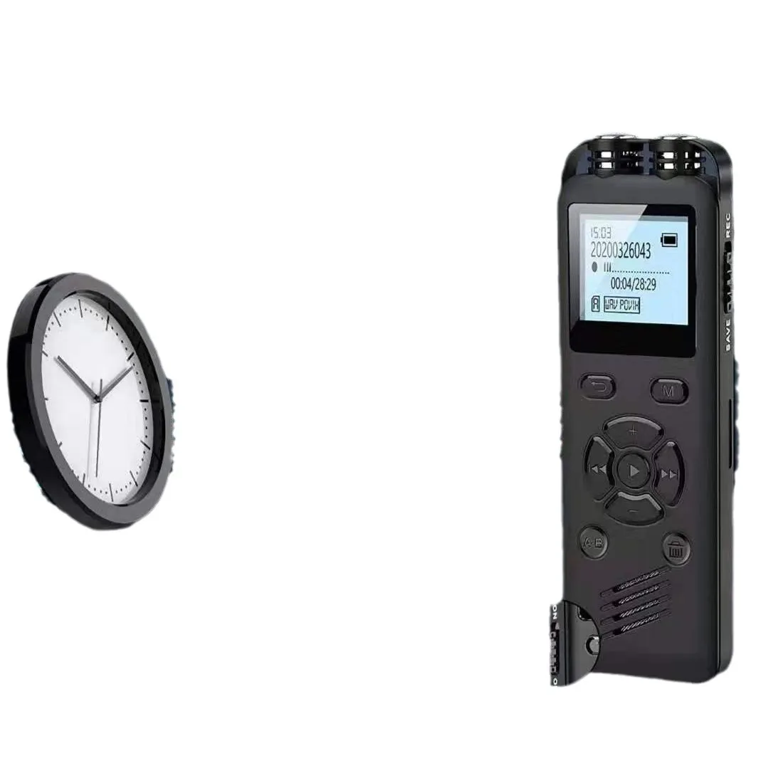 Perekam Suara Profesional Suara Diaktifkan 7 Tingkat Peredam Kebisingan Perekaman Pemutar Mp3 Hifi Perlindungan Kata Sandi 1536Kbps