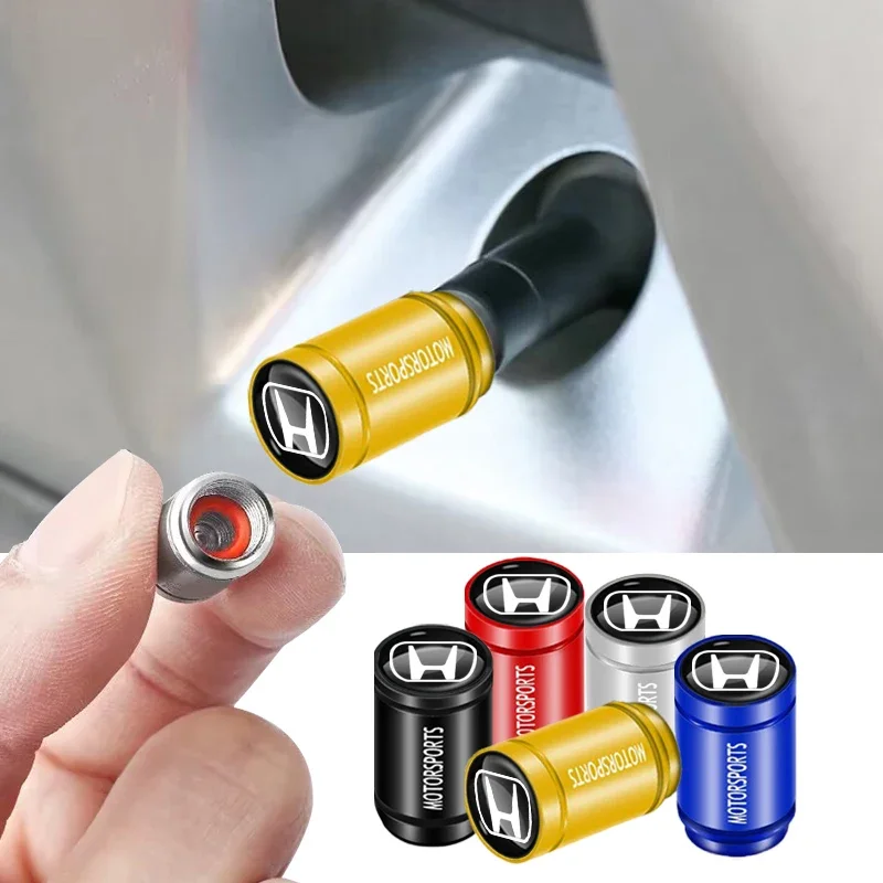 

4 шт. металлические колпачки для автомобильных шин, декор, пыленепроницаемая автоспортивная эмблема для Honda Mugen Power Civic Accords CRV Hrv Jazz CBR VTEC VFR