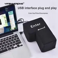 USB Enter Key Vent Pillow Soft Computer Button Return Key For Offices Decompression Pillow Stress Relief Toy Enter Button