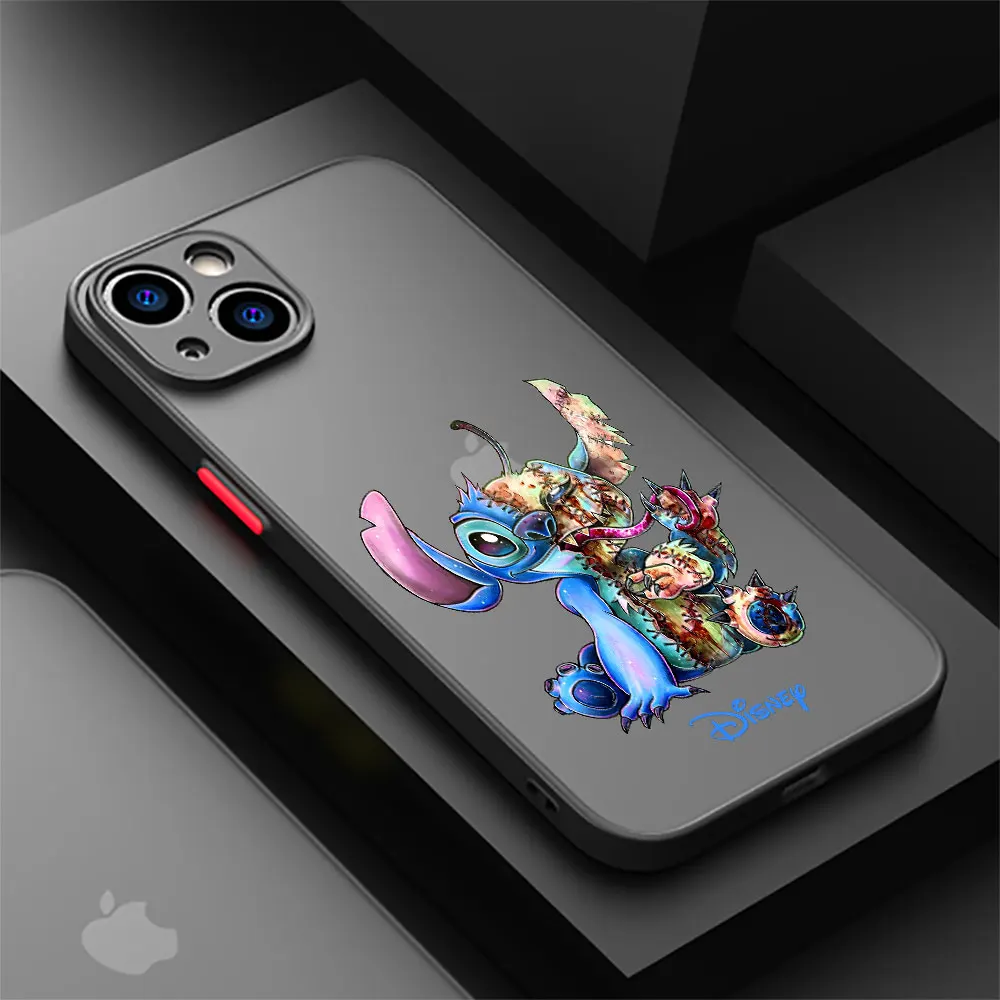 Disney Mickey Stitch Minnie phone Case For Apple iphone 14 11 pro 12 Mini 8 Plus X 13Pro 7 6s SE XS Max 15 6 fundas Matte Cover