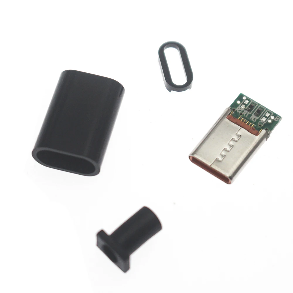 2/5/10/50pcs Type C usb3.1 fast charging data 5A high current Jack Tail Male Plug Electric Terminals welding DIY accessories