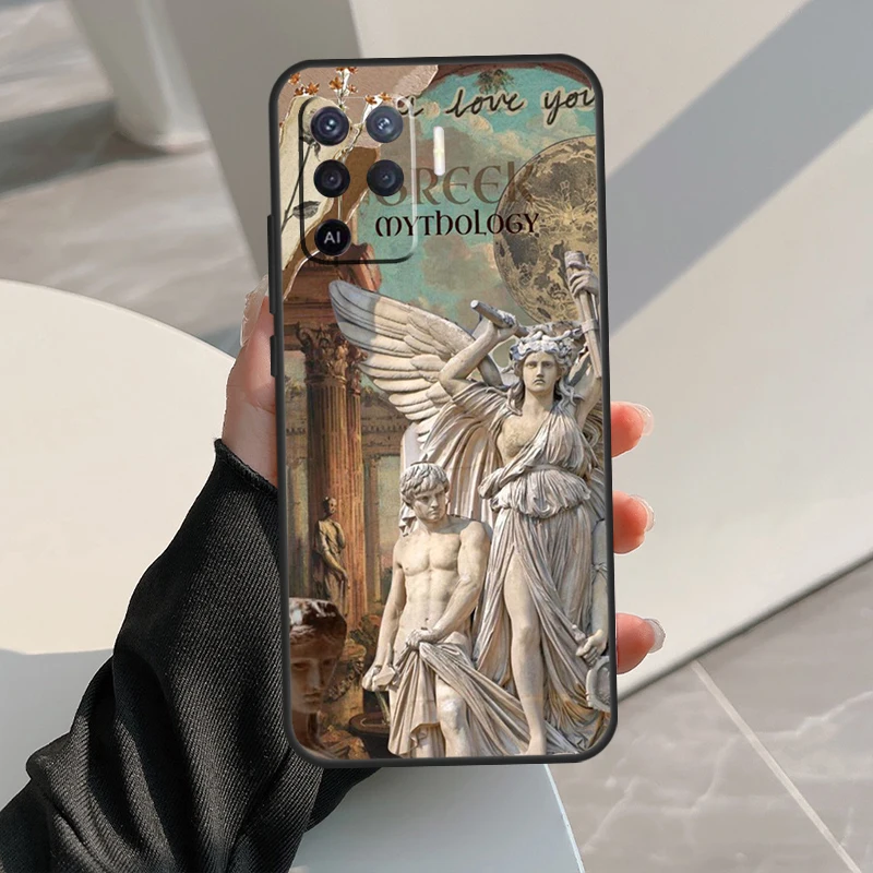 Greek mythology digital For OPPO A54 A74 A94 A58 A78 A98 A16 A76 A96 A15 A17 A77 A52 A72 A5 A9 A53s A54s A57s Case