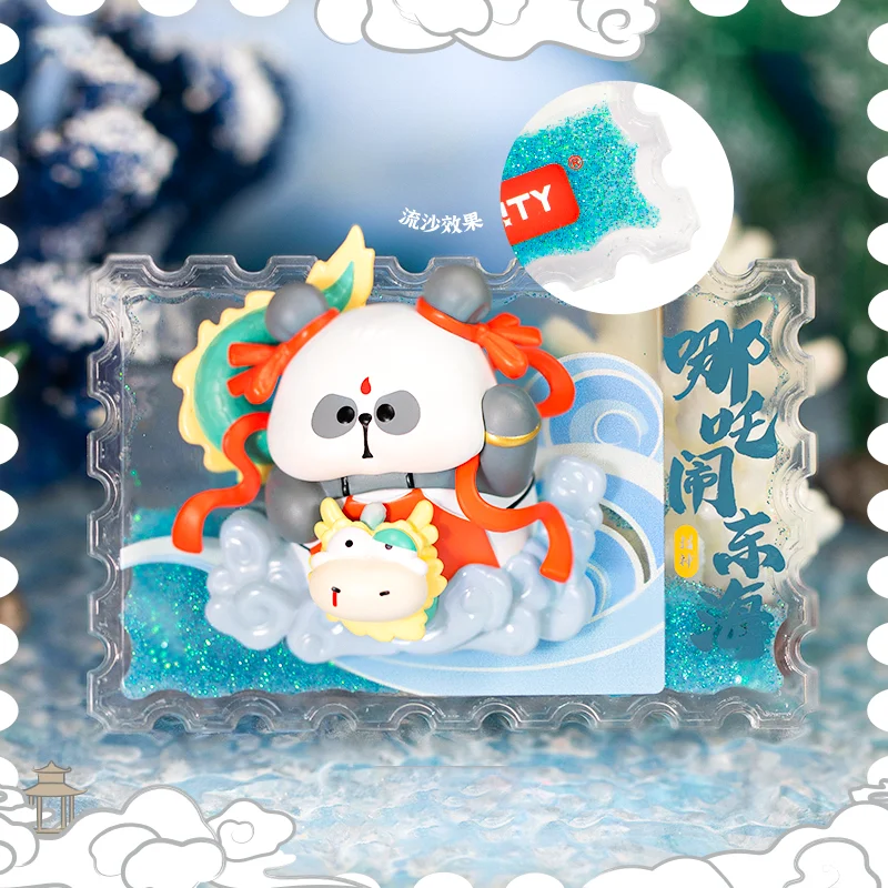 TOYCITY MR.PA Apotheosis Panda Series Postage Stamp Refrigerator Sticker Blind Box Mystery Box Toys Cute Anime Figure Ornaments