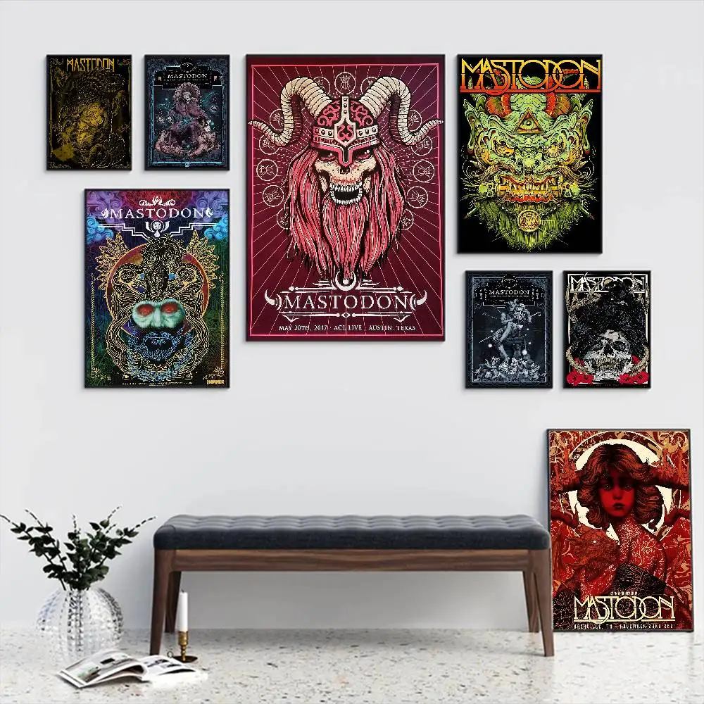 Popular Classic M-Mastodon Band Whitepaper Poster HD Quality Poster Wall Art Painting Study Room Wall Decor view 2