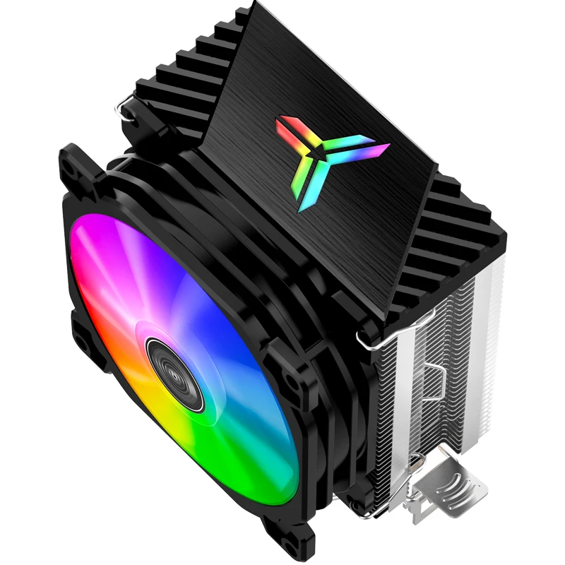 Jonsbo CR1200 CPU Cooler 2 Heat Pipe Tower RGB Efeito de luz colorida 9cm Ventilador para LGA115X 775 AM4