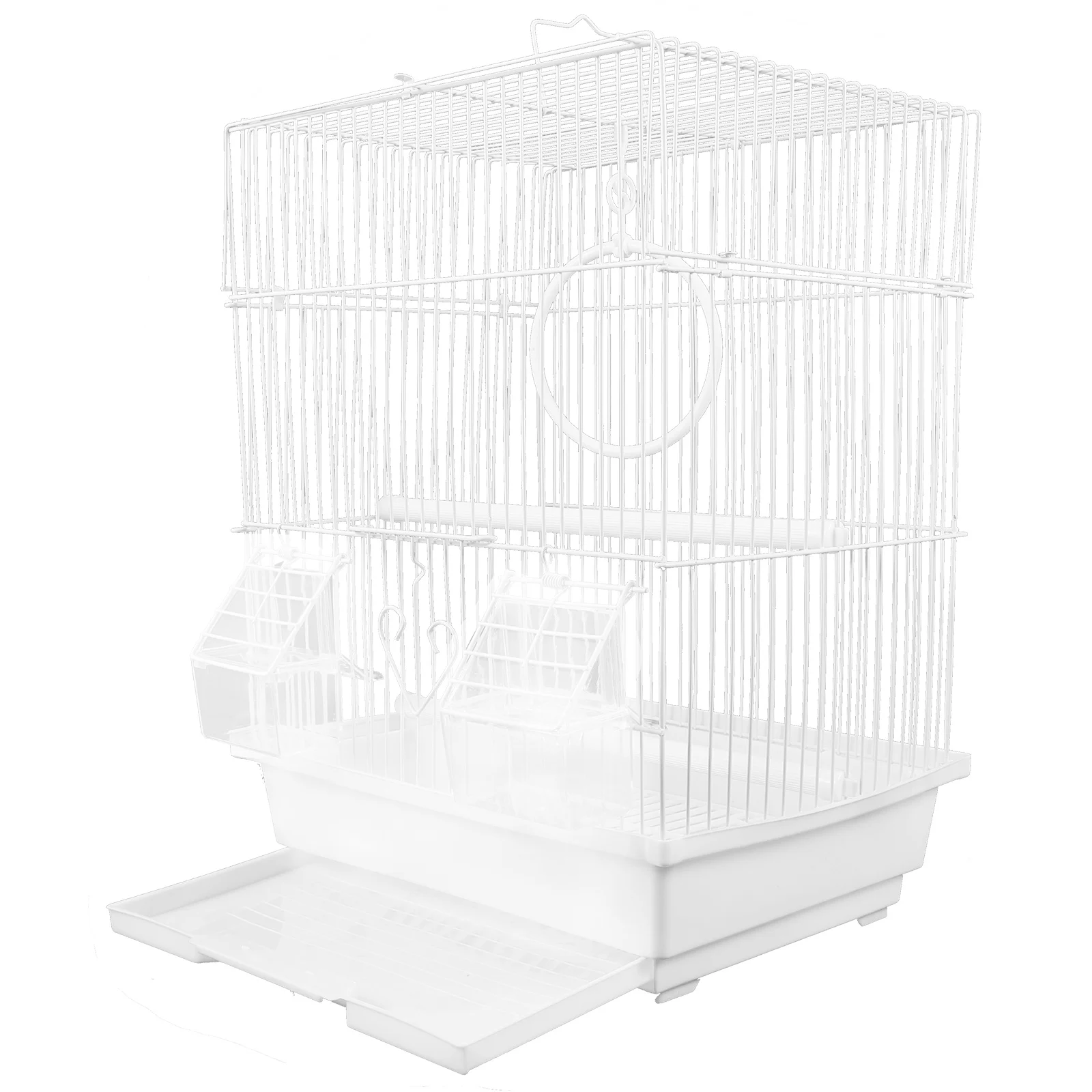 

Birdcage Parrot Cockatiel Carrier Travel Round Plastic Portable Cages for Birds