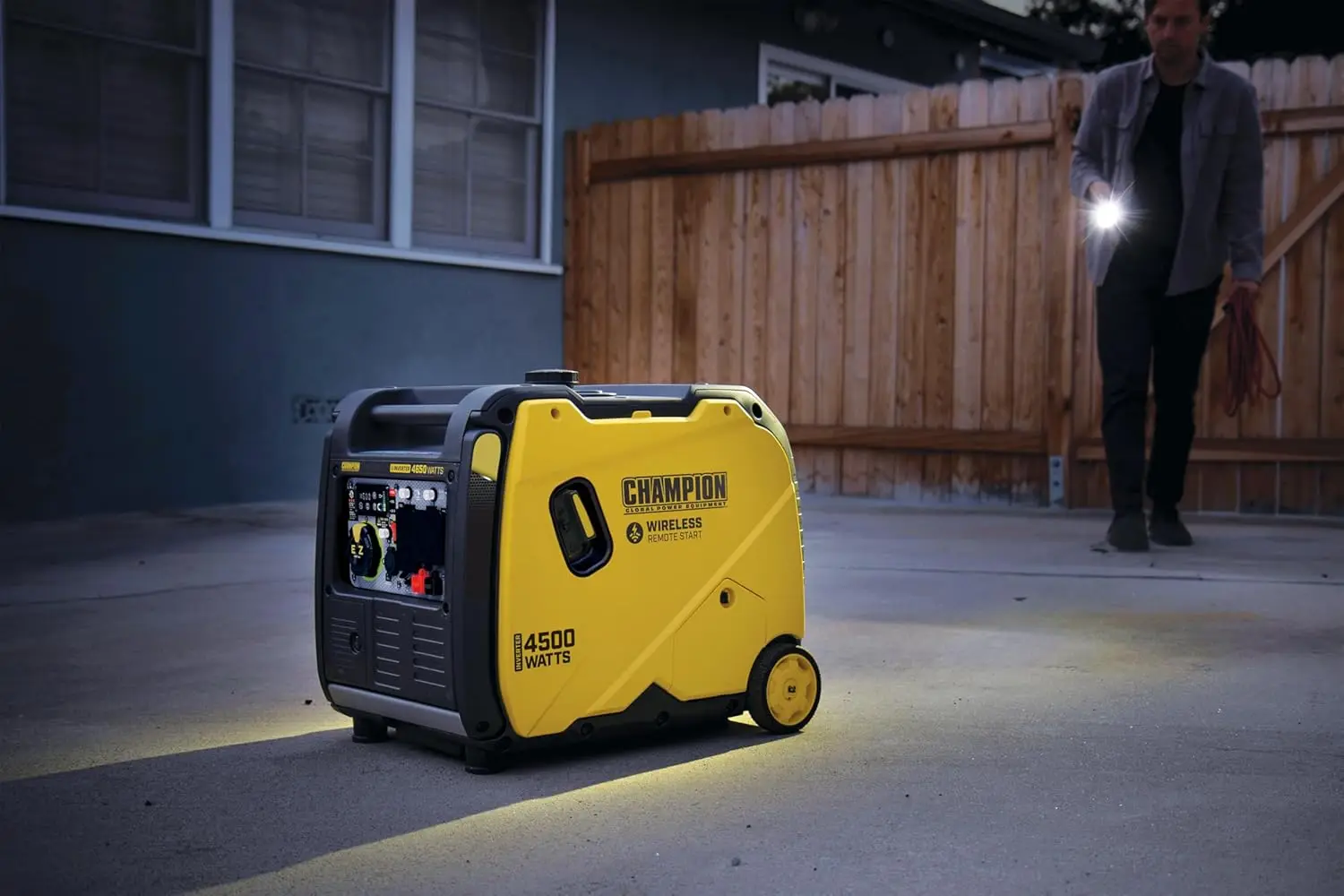 

4500-Watt Wireless Remote Start Inverter Generator With Quiet Technology And CO Shield,customizable