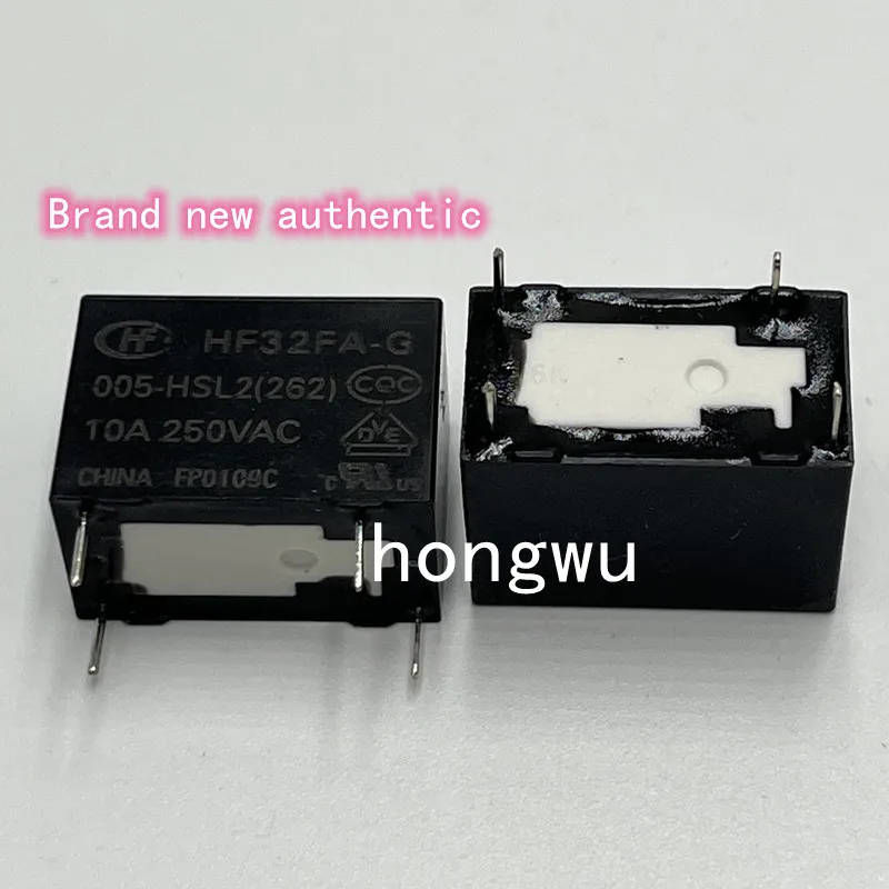 100% Original New 2PCS  HF32FA-G-005-HSL2  DC5V  relay  10A  4pins