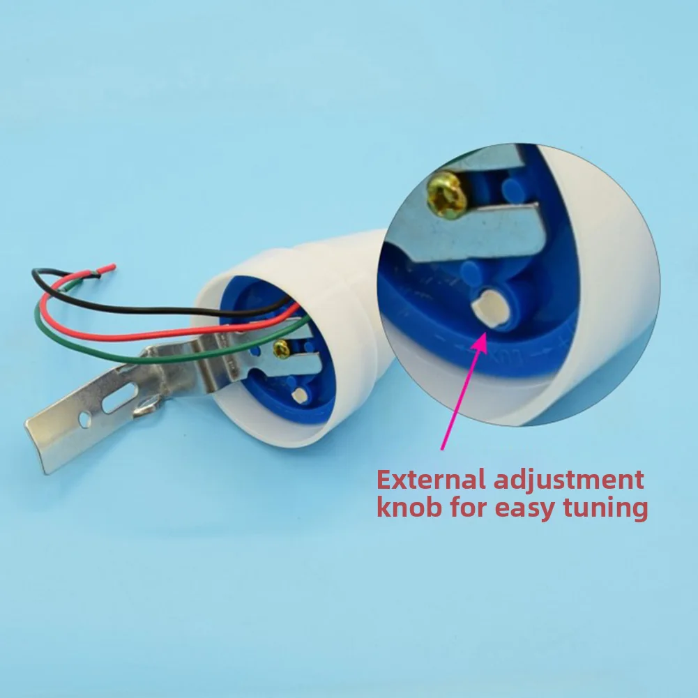 

Датчик сумерек для уличного освещения, автоматическое включение при закате и выключение при рассвете, встроенный фотоэлемент, низкое энергопотребление, простая установка