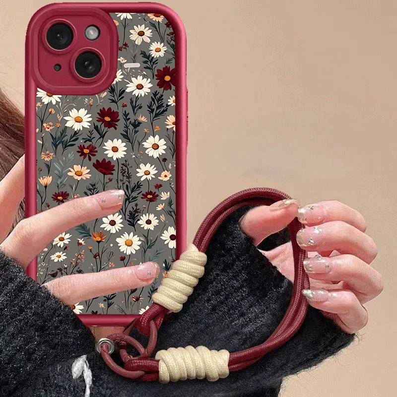 حافظة ريترو على شكل زهرة لهاتف OPPO Realme C75 C71 C67 C63 C61 نوت 50 60 C55 C65 15 14 13 12 Pro Max Plus 11 C35 غلاف الهاتف