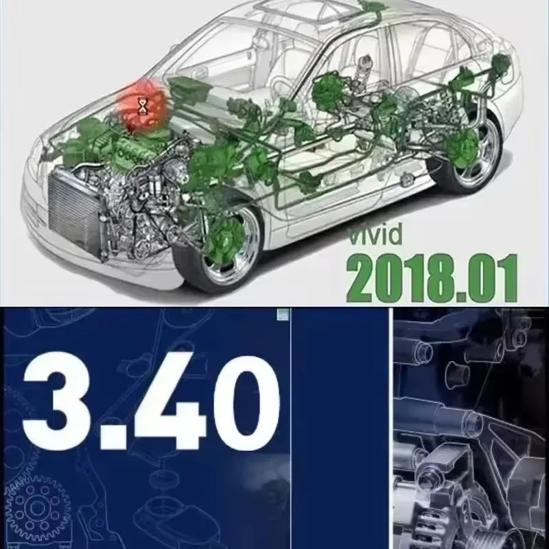 Hot Vivid 2018 Officina DATI Europa Software di riparazione automobilistica + Autodata 3.40 obd2 scanner Strumenti di manutenzione auto multilingue