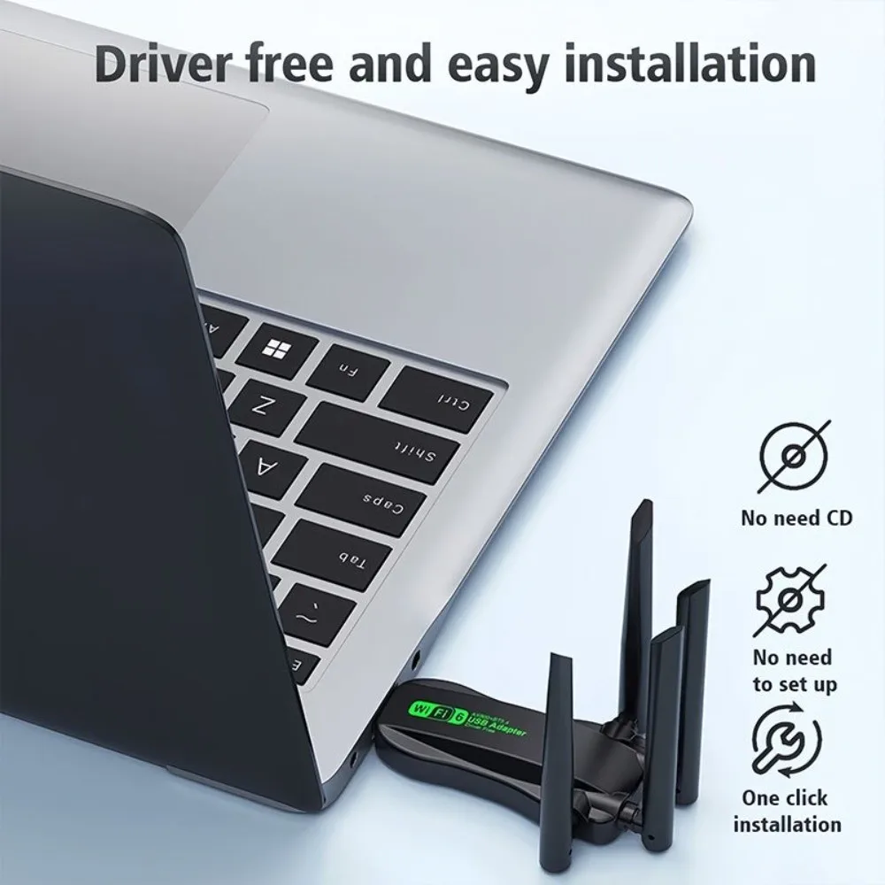

AX900 Dual Band WiFi6 USB Adapter Bluetooth 5.4 2.4G/5Ghz 900Mbps WiFi Dongle 4 Antenna Powerful Wireless Network Card