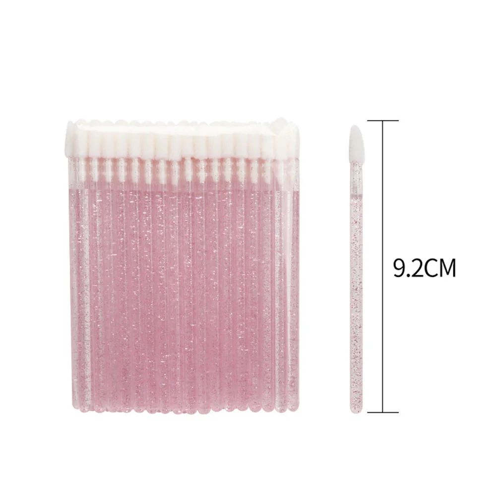 100 Pcs Clear Lip Gloss Makeup Organizer Wands Remover Balm Lipstick Applicator Tool Kit Brush Crystal Pole