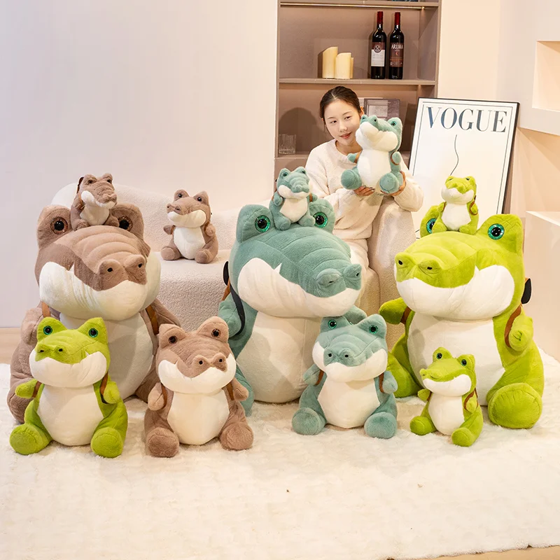 20/30/45cm 재미 귀여운 큰 입 악어 봉제 인형 배낭 만화 악어 플러시 장난감 소년과 소녀를위한 홈 장식 선물