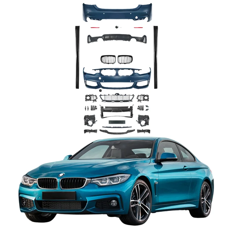 Body Kit for  4 Series F32 F36 2014-2017 Upgrade to M-tech Front and Rear Bumpers Pre-lip Grille Cover Side Skirts Mudguards