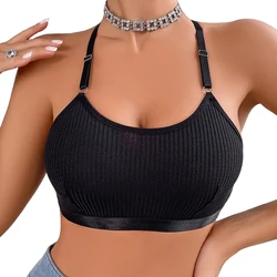 Sexy Ribbed Bras Backless Brassiere Hollow Out Solid Women Underwear Breathable Camisole New Fashion Best Selling Ladies Bras