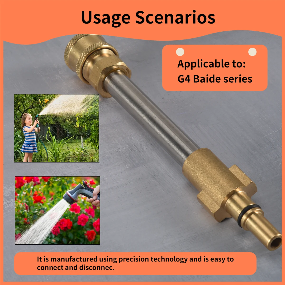 

A010 Pressure Washergun Adapter with 1/4inch Female Quick Connect Fitting, Fit Most Brands (Black and Decker)