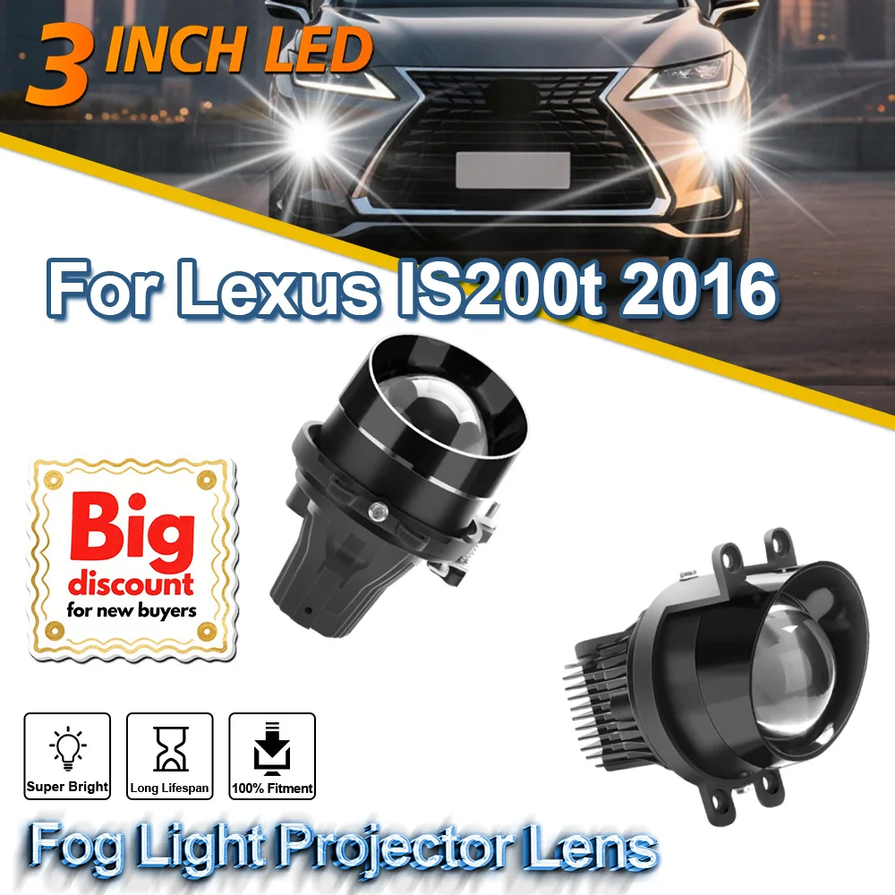 

ROADSUN 3.0 Inch 100% Fitment Auto Fog Light Projector Lens Assembly LED Fog Lamp Bulb Car Accessories For Lexus IS200t 2016