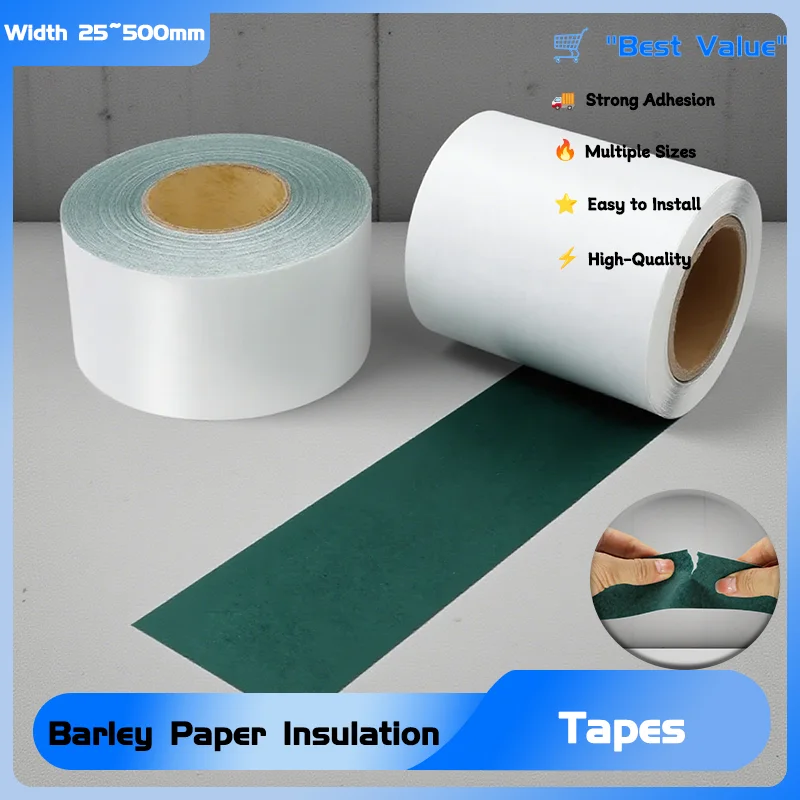 

18650 Insulation Gasket Barley Paper With Adhesive Glue 1/3/5M Width 25~500mm Li-ion Battery Pack Cell Electrode Insulated Pads
