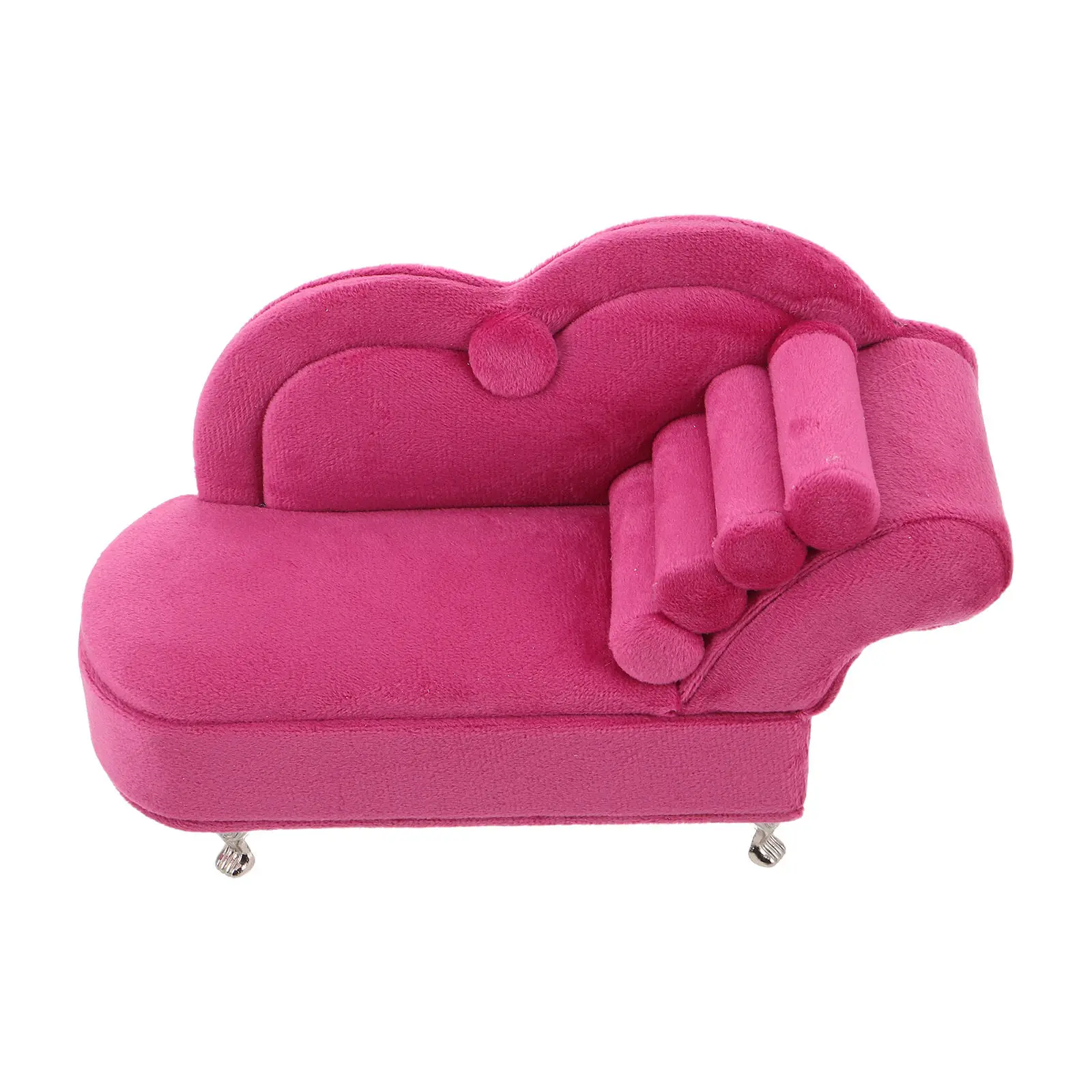 

Sofa Bed Jewelry Box Rose Red Lint Decorative Treasure Chest Woman Organizer Jewelry Keeper Necklace Earring Storage Display Box