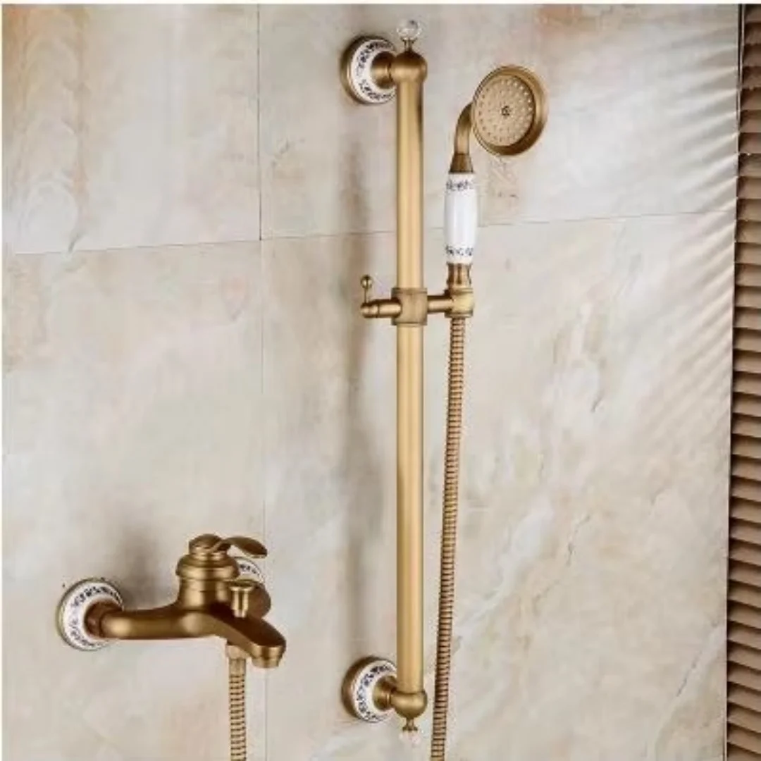 

High Quality Gold shower faucet, titanium gold bath & shower faucet set bathroom shower faucet, water saving bathtub faucet