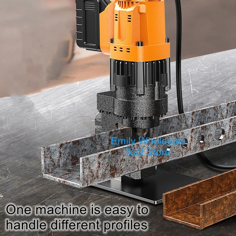 Electric hydraulic punching machine angle steel charging lithium punching machine portable open hole punching equipment