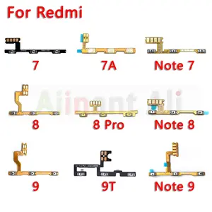 Bilashmart AiinAnt Button Mute key Switch On Off Volume Power Flex Cable Xiaomi Redmi Note 7 8 9 7A 8A 9A 8T 9T K20 Pro Plus Lite