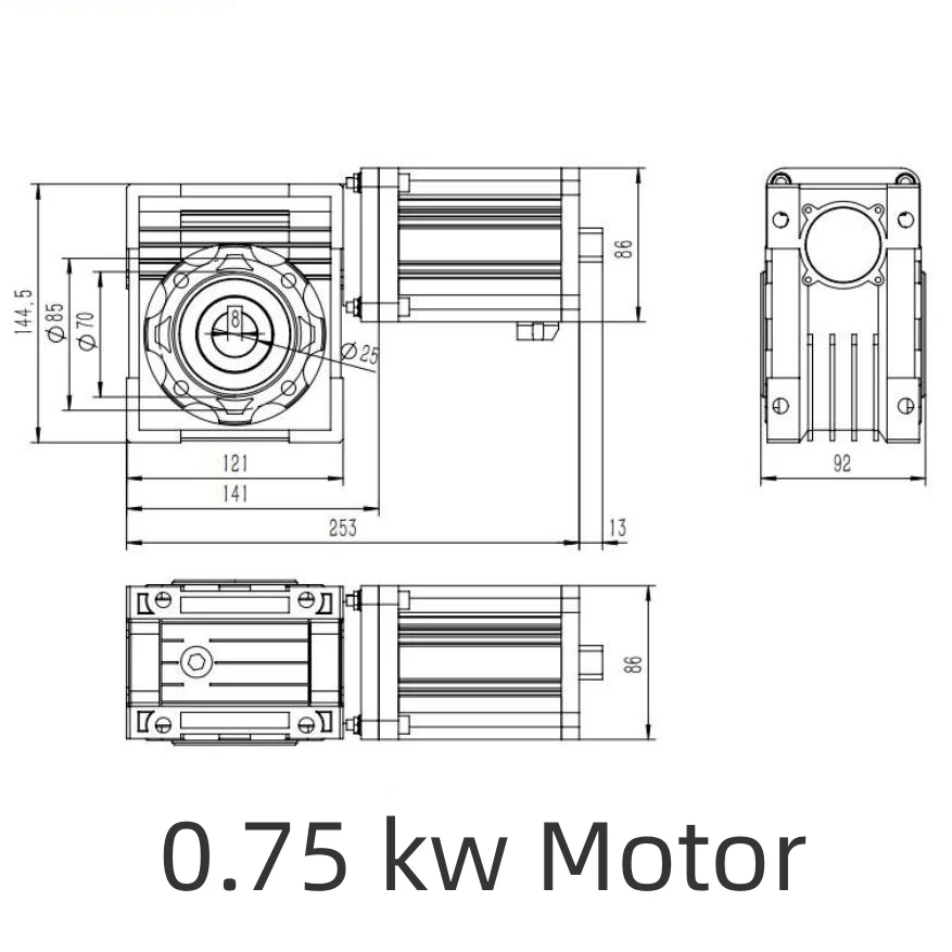 Roller Up Door Motor Single Phase Automatic Doors Servo Motor 0.75kw 1.5kw for Rolling Shutter Door High Speed Controller Box