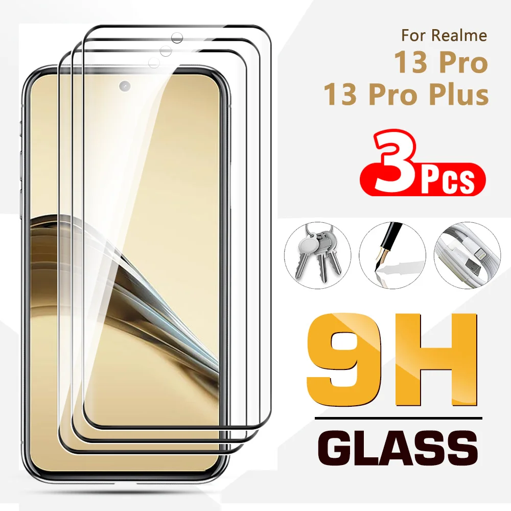 

Защитная пленка для экрана Realme 13 Pro Plus 13 Pro + 13 Pro Plus 13ProPlus, стекло с полным покрытием, изогнутая закаленная защитная пленка 6,7 дюйма, 3 шт.