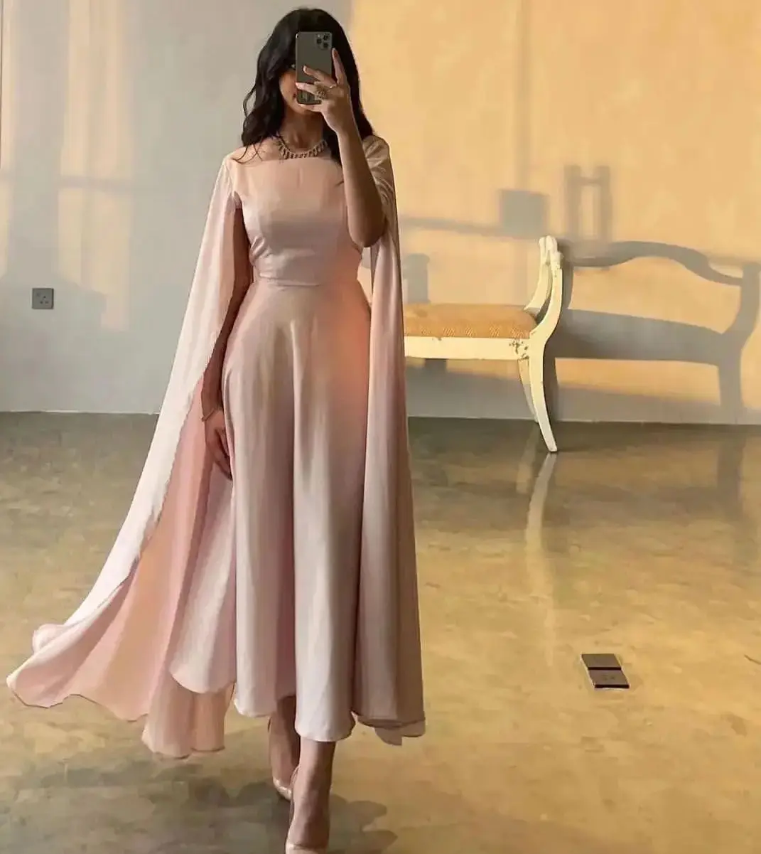 

Pink Luxury Dress Evening Party Wedding Prom Dresses Mermaid Square Neckline Elegant Cocktail Gowns Saudi Arabia Custom Made